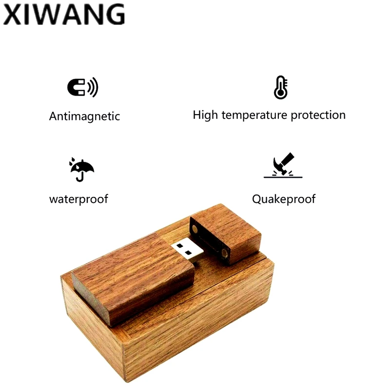 XIWANG лазерный логотип компании деревянный прямоугольный USB флеш-накопитель 2,0 4 ГБ 8 ГБ 16 ГБ 32 ГБ 64 ГБ флеш-накопитель свадебный подарок