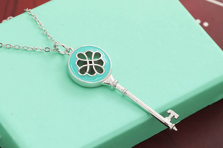 

925 Sterling Silver Necklace Tiff Female Clavicle Chain The Key Necklace