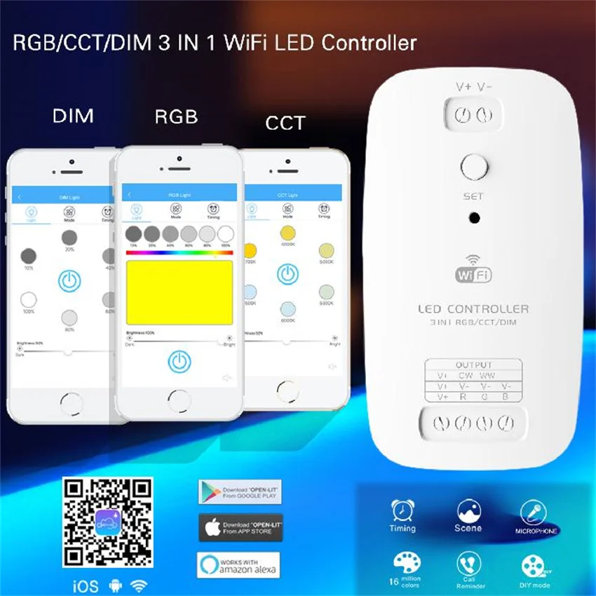 Color Changing LED Strip Lights, Bluetooth LED Lights with App Control, Remote, Control Box, 64 Scenes and Music Sync Lights girier smart bulb wifi led light bulb color changing sync music dimmable bulb e27 9w works with alexa hey google no hub required