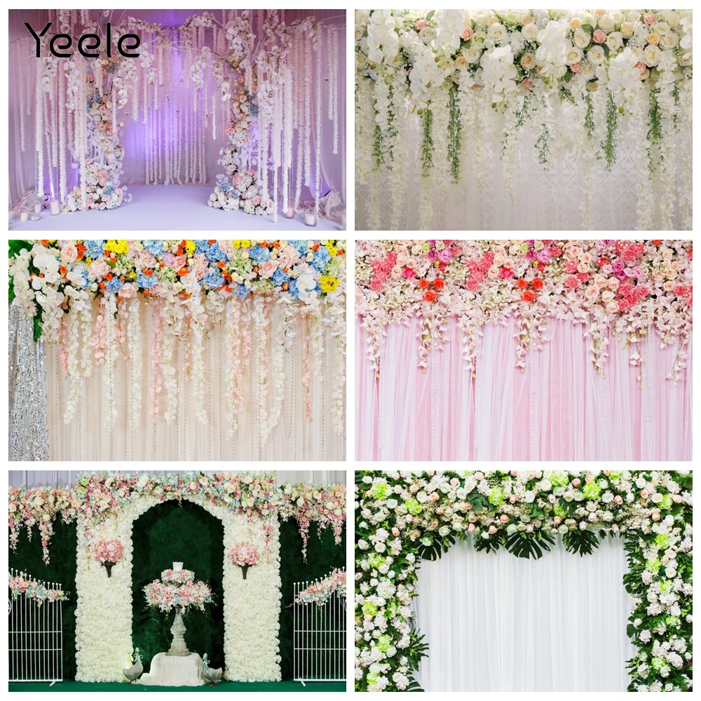 Yeele photophone foto backdrops casamento palco flores decoração árvore roxo fundos fotográficos para estúdio de fotografia atirar adereços