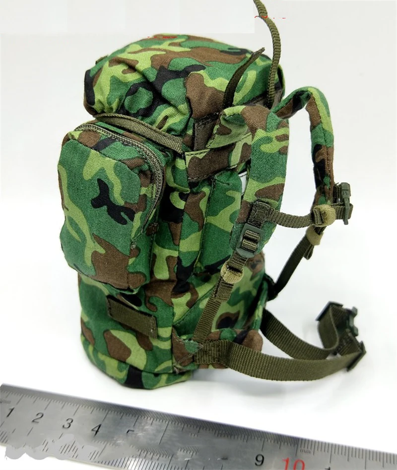 

In Stock For Sale Scale 1/6th FLAGSET 73027 Camouflage Multi-function Large Backpack For Usual 12inch Doll Soldier Collectable