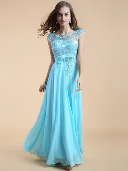 

free shipping bride gown elbiseler 2021 new fashion vestidos de festa beading lace chiffon long party gown Graduation Dresses