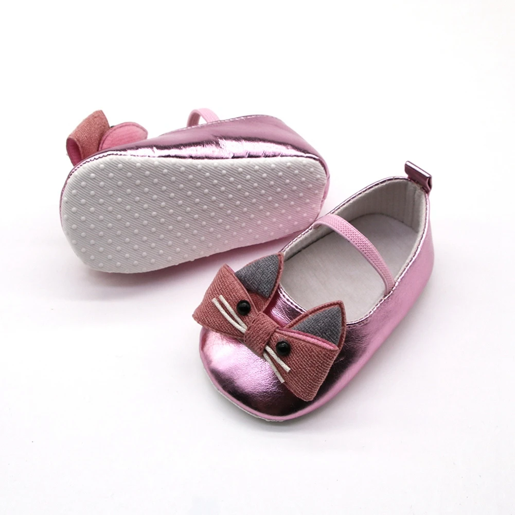 Toddler Newborn Baby Girl Cartoon Cat Shoes Crib Princess Ballet Soft Soled Anti-Slip Footwear Shoes Casual Breathable Shoes