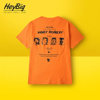 

Vintage Loose High Quality Fashion Simple Printed Tshirt Men Hip Hop Punk Retro Tee Shirt Plain Rock T Shirt Rap Clothing II50DX