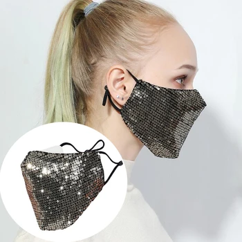 

Anti Pollution Face Mask Kpop Cotton Unisex Sequins Masks Protective PM 2.5 Reusable Mask Anti Dust Washable Masks Safe