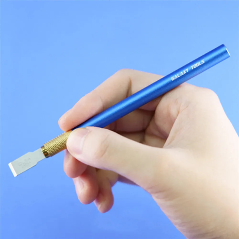 Blue Легкий плоский резной Нож Модель Строительный нож для модификаций инструмент DIY ручные инструменты для Gundam аксессуары - Цвет: Blue