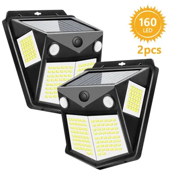 

260/100 LED Solar Light Outdoor Lamp Powered Sunlight Waterproof PIR Motion Sensor Street Spotlight for Garden Decoration