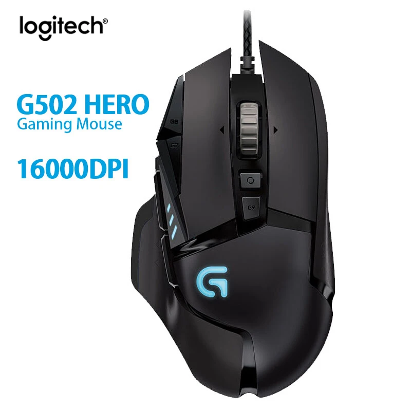 Logitech G502 HERO/G402 высокопроизводительная игровая мышь двигатель с 16000 dpi Программируемый настраиваемый LIGHTSYNC RGB для мыши геймера