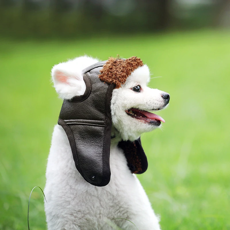 

New Arrival Pet Cat Dog Hat For Keeping Warm In Autumn And Winter Large Dog Hat Pet Pilot Cap Fashion Dog Hats For Dogs Cap