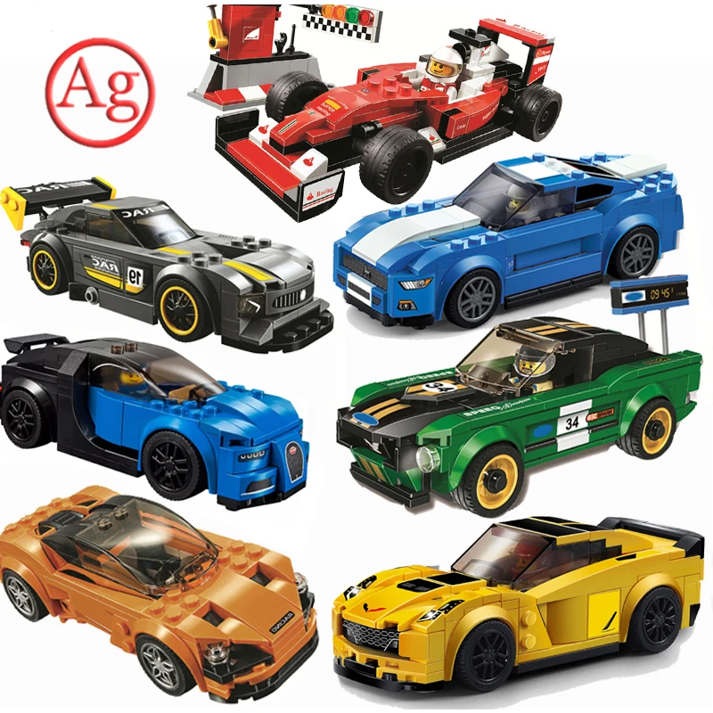 

lepinblocks Compatible Legoed Speed Champions Racing Car Building Block AMG Racer Technic Enlighten Bricks Car Toys for Children