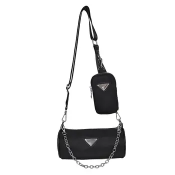 

2PCS Crossbody Bag Set Nylon Women Purse With Chain High Quality Purses And Handbags Luxury Designer Shoulder Bag Fashion purses