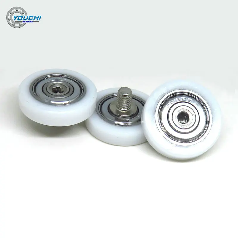 2pcs OD 30mm Plastic Coated Bolt Bearing Rollers 30x7xM6 BS60830-7C1L8M6 POM Wheel Door &amp Window Sliding Guide Pulleys | Обустройство
