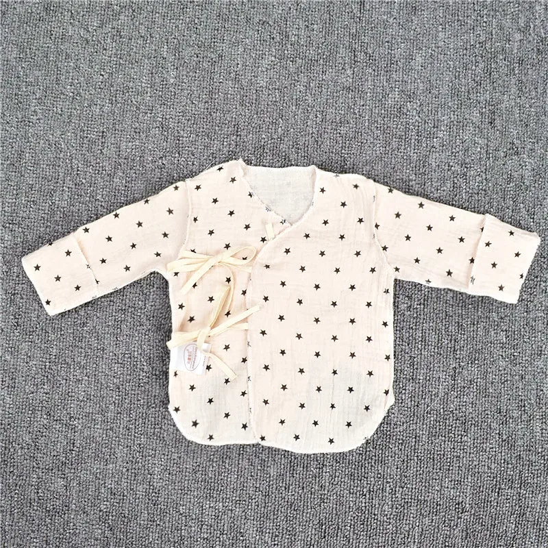 Детское нижнее белье; куртка для новорожденных; блузки для младенцев; хлопковые пальто; Осенняя дышащая газовая одежда для малышей; YCZ043 - Цвет: YCZ043B