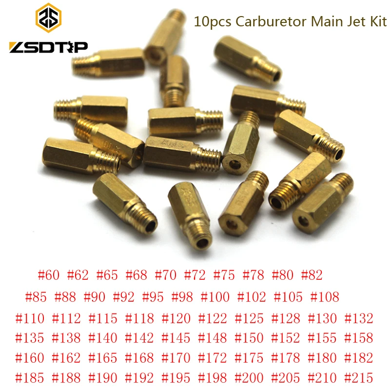 Карбюратор ZSDTRP 10 шт. основная струя карбюратора M5 для Keihin OKO/KOSO/PWK/BD/CRS/ FCR/FCR-MAX/PD/PE/