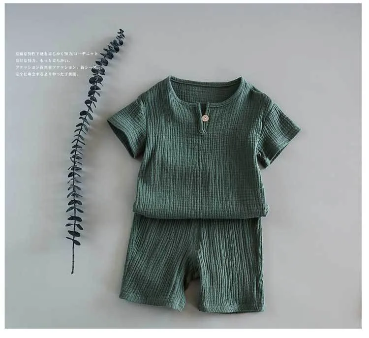 Baby Clothing Set near me Summer Boys Clothes Sets Baby Girl Fashion Solid Color T-shirt + Shorts 2 Pieces Infant Cotton Clothing Set Girls Soft Tops Tee sun baby clothing set