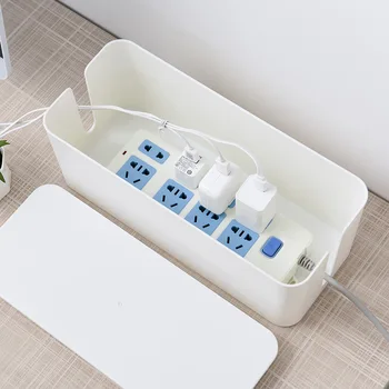 

Plastic Wire Storage Box Design Convenient Removable Cover Cable Tidy Box Power Switch Easy to Heat Emission Junction Box 2 size