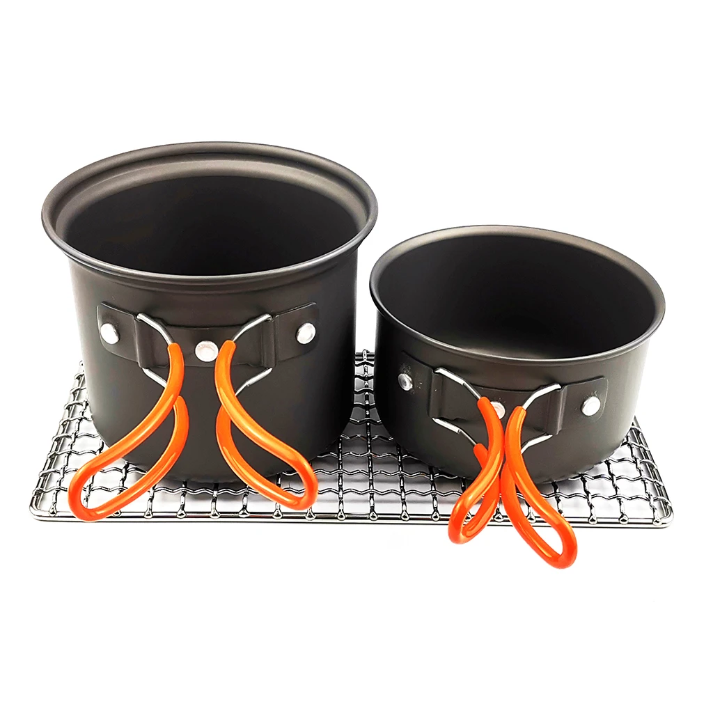 Pack of 2 BBQ Grill Mesh Mat Outdoor Camping Pot Rack Simple Firewood Grill Outdoor Stove Accessories