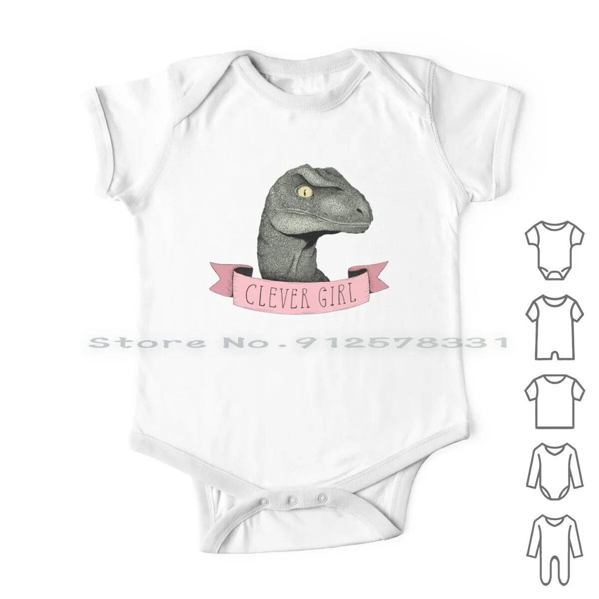

Clever Girl Newborn Baby Clothes Rompers Cotton Jumpsuits Clever Girl Raptor Dinosaur Movie Quote Nineties 90s Pink Nursery A
