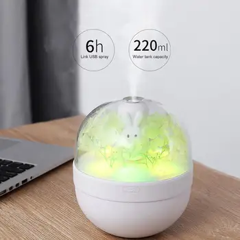 

Sweet Rabbit USB Mist Air Humidifier Night Light A r oma Essential Oil Diffuser