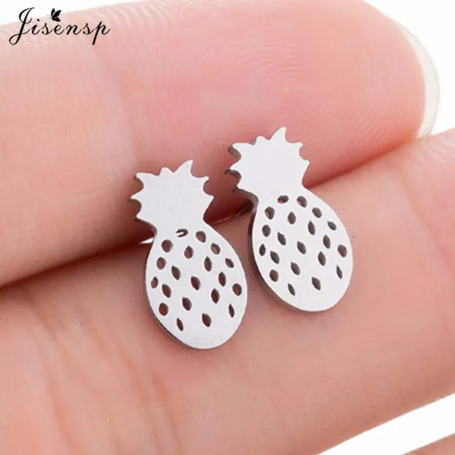 Mini Stainless Steel Earings Fashion Jewelry Small Animal Ear Studs Punk Cross Star Dragon Ballet Stud Earrings Pendientes Gifts GED103