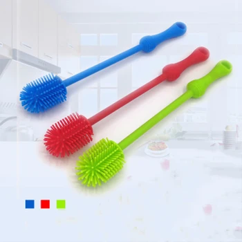 

Baby Bottles Creative Washing Feeding Bottle Brush Newborns Scrubbing Silicone Cleaning Long Handle Multifunction Cleaner Tool