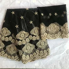 Высокое качество 5 ярдов Базен Riche дизайн Африканский Базен кружевная ткань+ 2 ярдов сетка тюль кружево с бисером KY112520