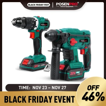 

Brushless Rotary Hammer Electric Drill 20V Cordless Hammer 1.7J SDS PLUS Drilling Steel Concrete Wood