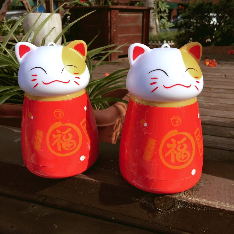 Xinlanisnow Luky Cat candy color 304 термос из нержавеющей стали чайная чашка с креативная Обложка кофе сок термос чашка
