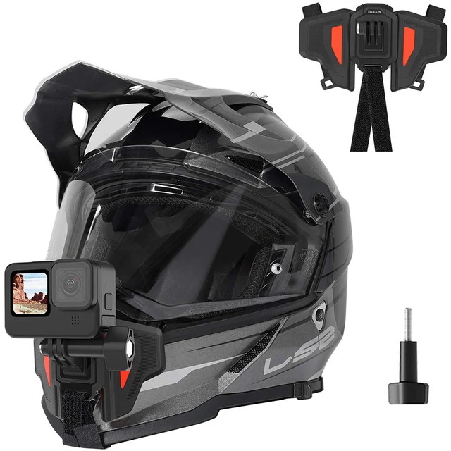 Pour GoPro hero6 - 5-4 casque de moto support de menton platine tournevis  bouton monter action cam accessoires black - Cdiscount Auto