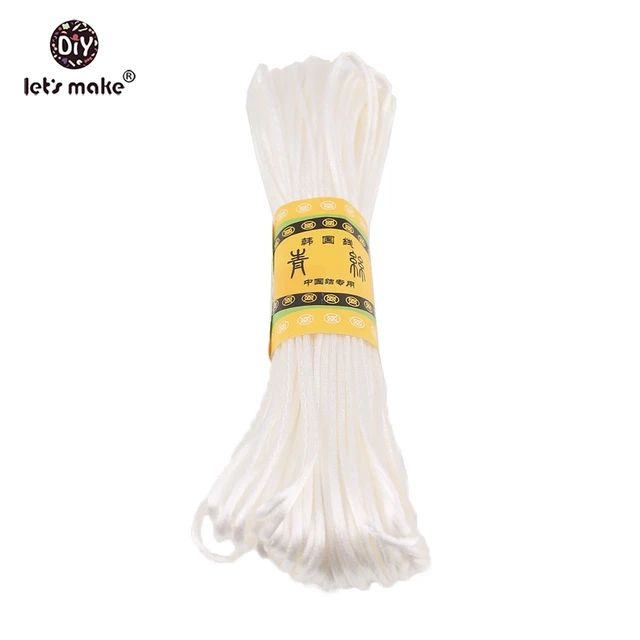 Let's make 50pcs Silicone Beads 12mm Eco-friendly Sensory Teething Necklace Food Grade Mom Nursing DIY Jewelry Baby Teethers nylon white