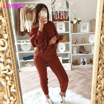 

2020 autumn and winter women's new products European and American fashion solid color suit sweater women