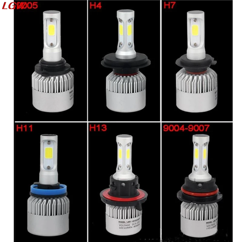 

2Pcs H4 H7 H11 H8 9006 HB4 H1 H3 HB3 COB S2 Auto Car Scheinwerfer 72W 8000LM