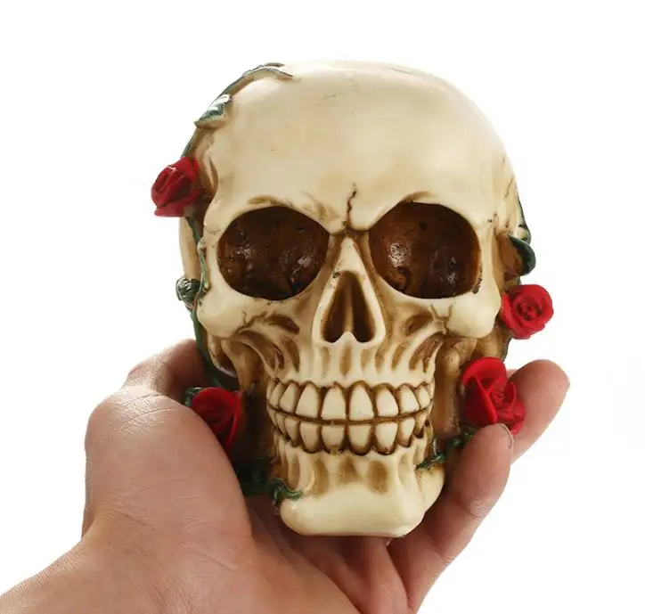 Высокое качество череп скульптура ручной работы Образование медицинская Смола череп Хэллоуин украшение дома Пираты модель