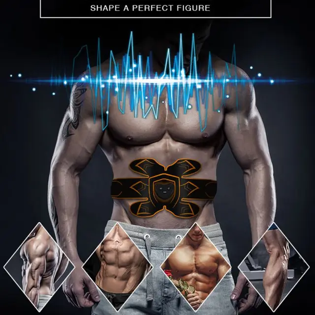 US $10.37 Muscle Stimulator Waist Belt Portable Rechargeable Fitness massager Abdominal Exerciser Training De