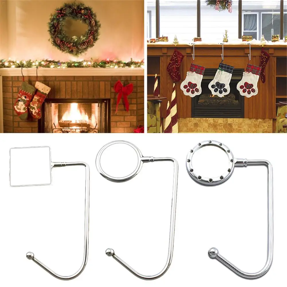 

Metal Hooks For Hanging Christmas Stocking Hook Hanging Clip Holders For Christmas Party Decoration Desk Table Bag Key Hook