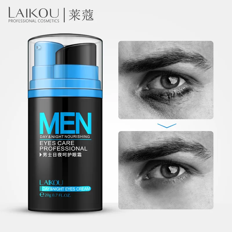 

LAIKOU Men Day and Night Anti wrinkle Firming Eye Cream Skin Care Anti-Puffiness Dark Circles Creme Anti Aging Moisturizing 20ml