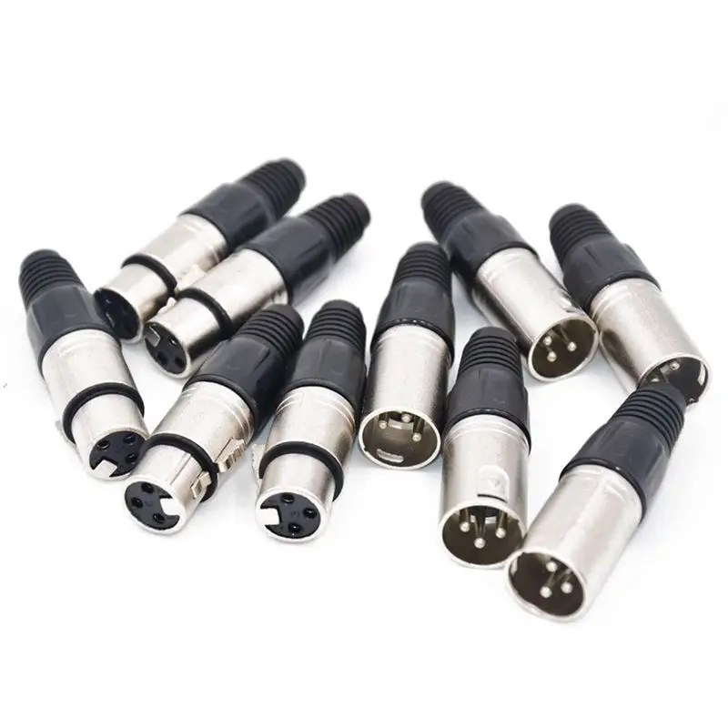 10 шт. 3 Pin XLR Тип припоя Разъем 5 Мужской+ 5 гнездовой разъем кабель Разъем микрофон аудио разъем