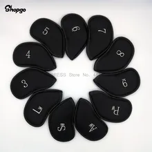 Однотонные головные уборы для гольфа утюги для гольфа чехлы из искусственной кожи и железа полный комплект номер 3-9 pasl 11 шт./партия талисман новинка подарок