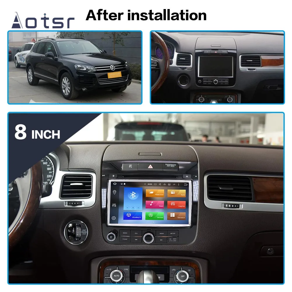 DSP Android 9,0 автомобильный DVD мультимедийный плеер gps навигация для VW Touareg 2010- Авто Радио Стерео головное устройство магнитофон 64G