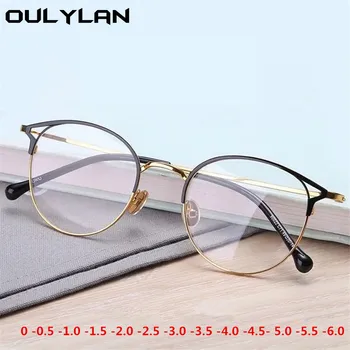 

Oulylan -1 -1.5 -2 -2.5 -3 -3.5 -4 Finished Myopia Glasses Men Women Round Cat Eye Nearsighted Eyeglasses Student Prescription