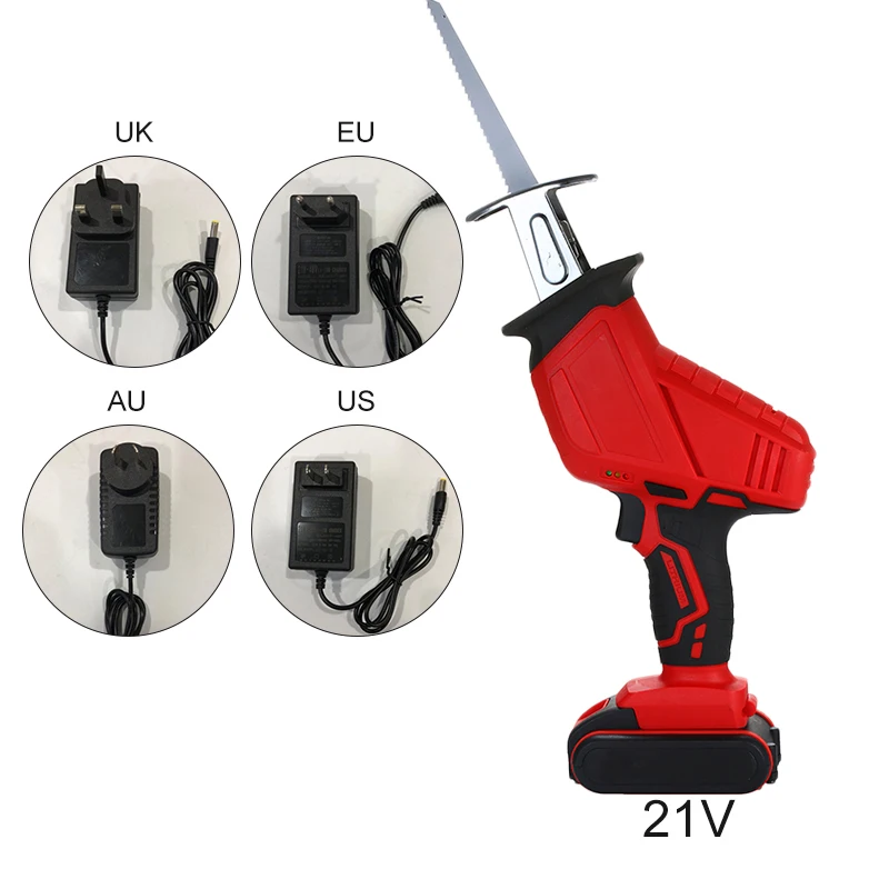 

UK/US/EU/AU Plug 21V 3500mAh Rechargeable Li-ion Battery Electric Reciprocating Saw With Battery Tools For Cutting Woods