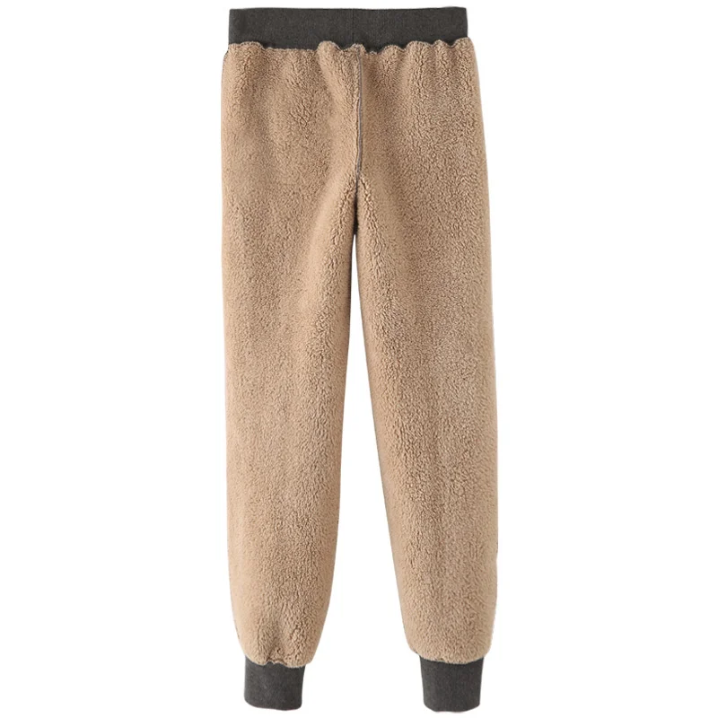 Pantalon Femme, бархатные спортивные штаны из овечьей шерсти, штаны размера плюс 3XL, бархатные брюки, женские зимние утепленные флисовые штаны-шаровары Hk235