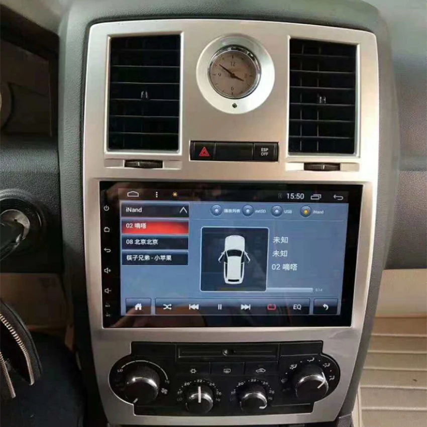 Автомобильный радиоприемник андроид мультимедийный проигрыватель для Chrysler 300C автомобильный сенсорный экран gps навигация поддержка Carplay Bluetooth