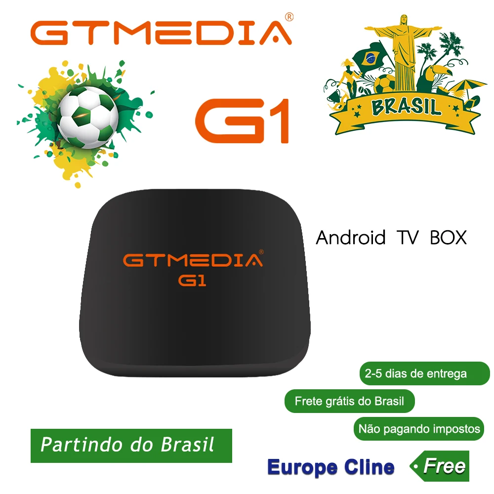GTMEDIA G1 Android 7.1.2 Amlogic S905W из Бразилии 1 ГБ/8 ГБ 4K tv BOX 2,4G wifi LAN HDMI Поддержка IP tv YouTube телеприставка