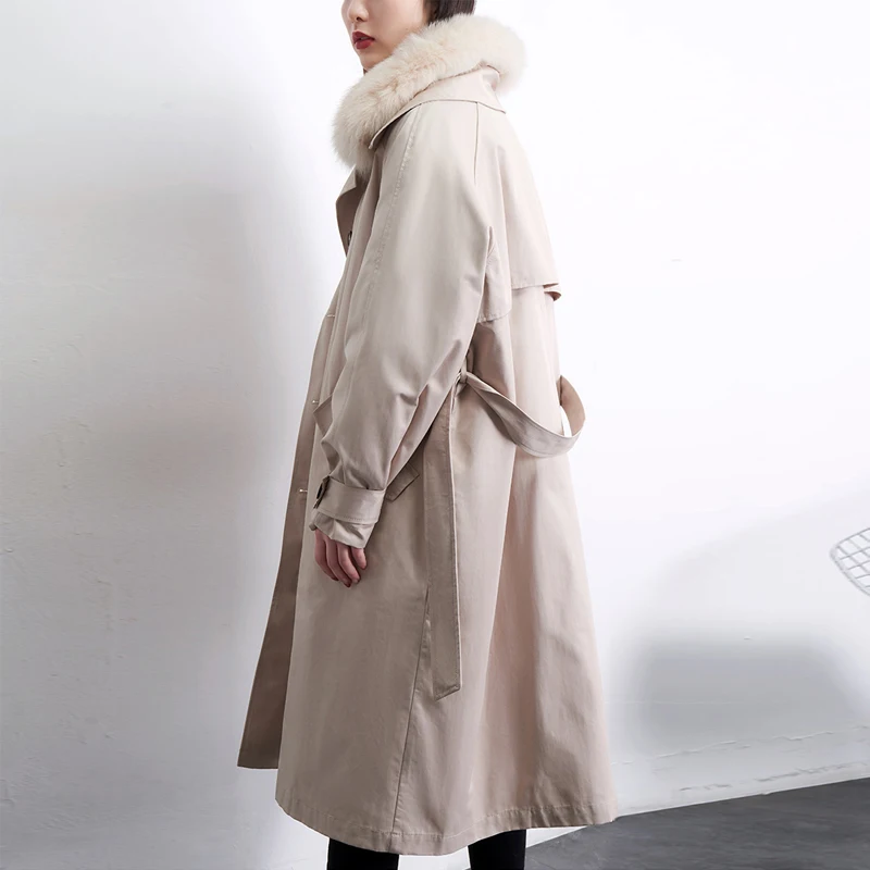 Thicken Trench Coat 2020 Down Jacket Women Winter