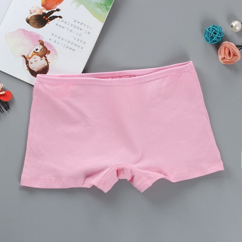 Pink Г. Хит, подростковые боксеры для девочки, хлопковые трусы для молодых девушек, дышащие хлопковые трусы для девочек, удобные подростковые трусы для девушек, нижнее белье для девочек - Цвет: Pink