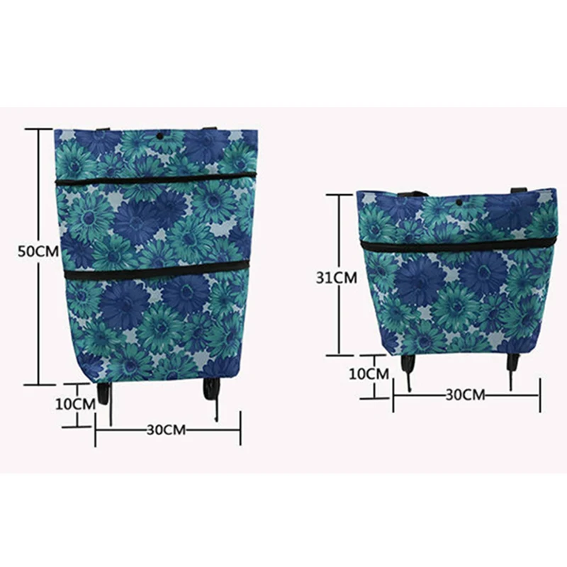 Small Pull Cart Portable Shopping Food Organizer Trolley Bag On Wheels Bags Folding Shopping Bags Buy Vegetables Bag Tug Package
