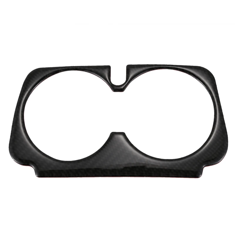 

Car Styling Carbon Fiber Water Cup Holder Frame Trim Sticker For Mercedes Benz C Class W205 C180 C200 C300 GLC Accessories(Black