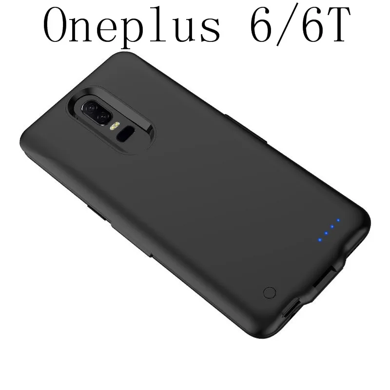 Чехол для телефона Oneplus 7 7 Pro 5000 мАч тонкая батарея зарядное устройство чехол для Oneplus 6 6T 1+ 7 резервная батарея зарядное устройство чехол для зарядки - Цвет: Oneplus 6-Black