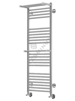

Water heated towel rail Aurora with one shelf (series standard)